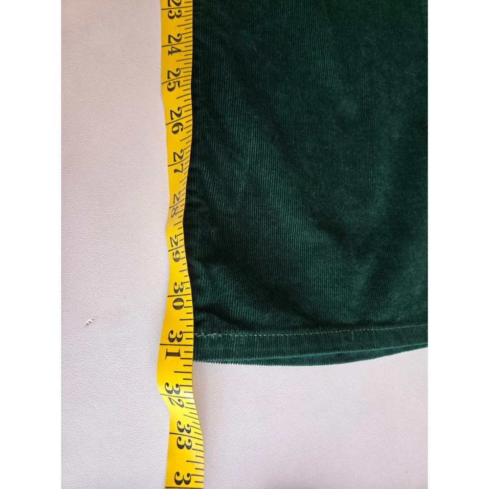 Coldwater Creek Green Stretch Corduroy Straight Leg Pants Sz 18 Academia Preppy